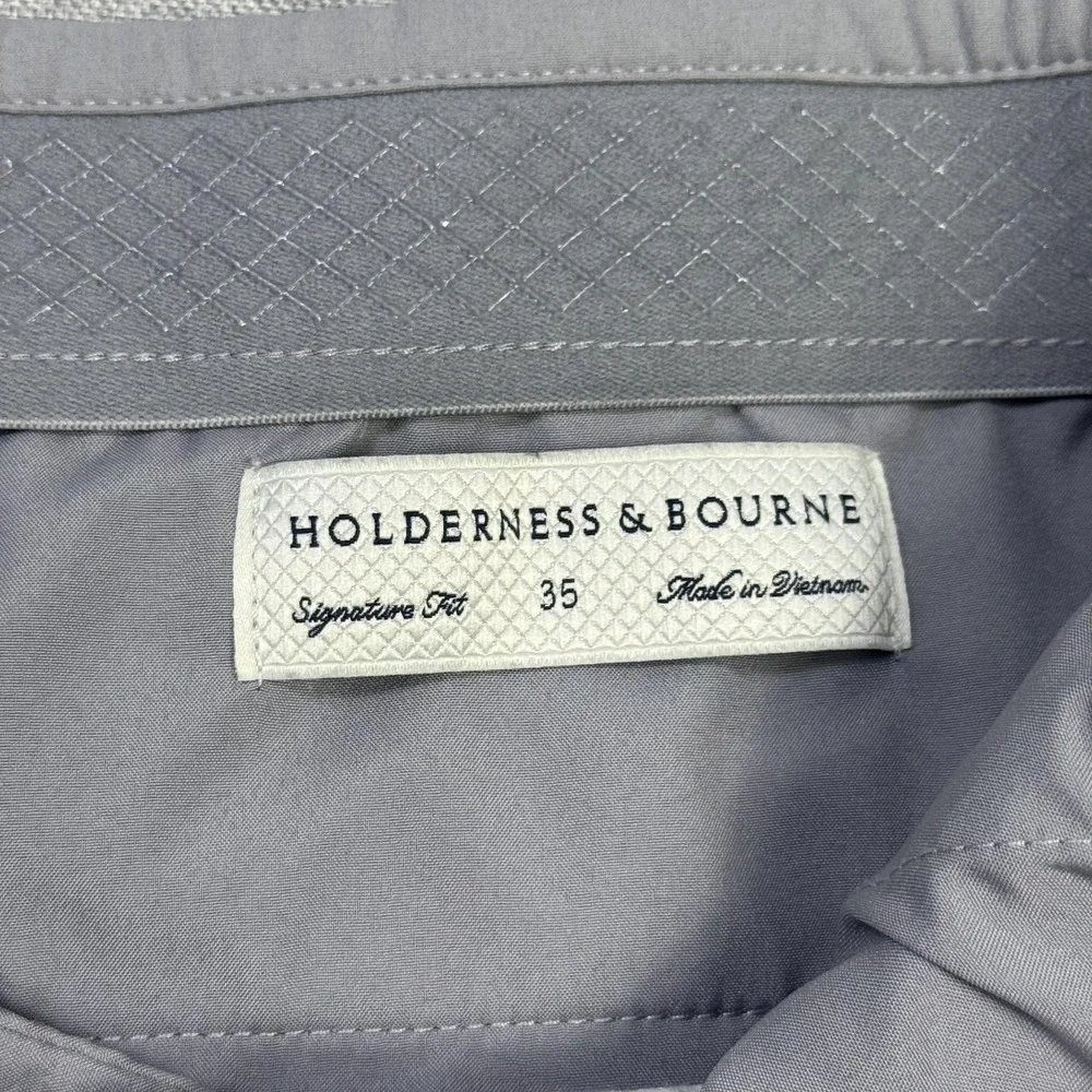 Holderness & Bourne Performance Golf Chino Shorts Mens 35 Gray Polyester